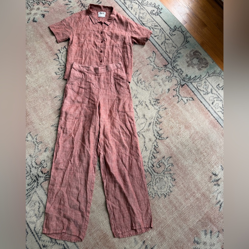 Flax Linen Pant Set